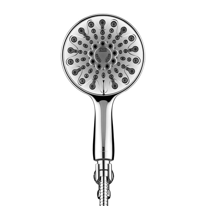 Couradric Handheld Shower Head, 6" Oil-Rubbed Bronze Face 6 Spray Setting Shower Head with High Pressure, Brass Swivel Ball Mount and Extra Long Flexible Stainless Steel Hose - Image 3